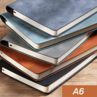 Carnet de notes A6 personnalisé en gros, petit organisateur de poche, couverture souple en cuir PU, reliure cousue, porte-stylo, cadeau pour l'école et le bureau