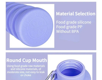 Bouteille d'eau en silicone télescopique tasse de sport portable bouilloire d'eau pliante adaptée à la fois chaude et froide bouteille d'eau de sport Fitness