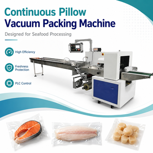 Máquina de Envasado Automática al Vacío para Salmón, Máquina Envolvedora de Alimentos con Motor Servo para Pescado y Camarones - Product Image 3