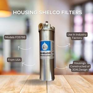 Boîtier de filtre en acier inoxydable 304L haute résistance SHELCO modèle FOS786, pompe pour les industries alimentaires, des boissons et chimiques aux États-Unis, 4 kg, 5 à 10 ans - Product Image 5