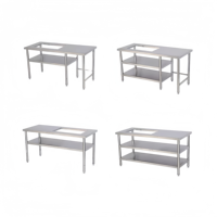 Table de travail en acier inoxydable épaissi, facile à nettoyer, taille personnalisée, planche à découper pour légumes, plan de travail pour hôtel et restaurant
