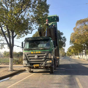 Camión volquete HOWO 8*4 usado, precio económico, excelente rendimiento. Camión volquete HOWO usado en venta, 12 neumáticos. - Product Image 1