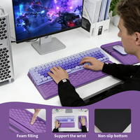 Ensemble clavier et souris de jeu pour PC Kelida, tapis de souris avec repose-poignets en mousse à mémoire de forme, fibre superfine, durable, confortable, imperméable