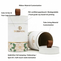 Tube en papier kraft rond biodégradable avec logo personnalisé, emballage compostable pour sous-vêtements, chaussettes, t-shirts, écharpes