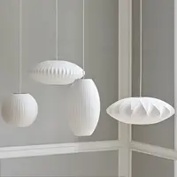 Lustre de seda estilo nórdico, luminária suspensa com lâmpada japonesa, wabi-sabi, quarto, sala de jantar e lanterna