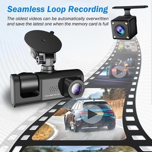 Cámara para Auto de Triple Lente, Gran Venta 2025, Pantalla de 2 Pulgadas, 1080P HD, Visión Nocturna, DVR para Vehículo, Caja Negra - Product Image 1