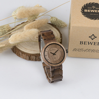 BEWELL-Reloj de madera para hombre y mujer, pulsera de movimiento japonés, estilo minimalista, precio al por mayor