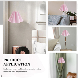 Bán chạy nhất xách tay làm bằng bìa cứng khách sạn PVC + Vải bảng/Đèn sàn vải xếp li Đèn bóng râm - Product Image 6