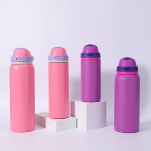 New Custom Logo Stainless Steel Insulated <b>Bottle</b> Double Wall <b>Thermos</b> 16 oz 19 oz 24 oz 32 oz with Handle and Lid Water <b>Bottle</b> - Product Image 3