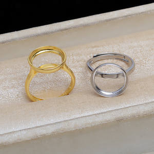 Juego de Colgante y Anillo de Plata S925 con Perla de 13.5 mm, Base Plana de Mármol, Accesorios para DIY, Joyería Fina 5283 - Product Image 4