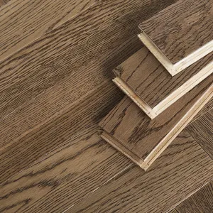 सस्ते कीमत यूवी खत्म फर्श 15mm मोटाई लकड़ी के फर्श भारी-ड्यूटी अस्थायी संरक्षण ओक लकड़ी इंजीनियर मंजिल