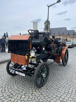Charrette électrique de type calèche à châssis renforcé, chariot de tourisme vintage avec décoration de lampe personnalisée pour le service des sites touristiques