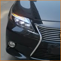 Pour Lexus ES250 ES300h ES350 2013-2014 Facelift Nouvelle version carrée 2023 Phare avant LED à 3 faisceaux avec éclairage matriciel animé