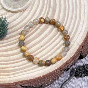 Bracelet en pierre naturelle avec perles de verre colorées, stimulant la concentration, vente en gros, réduction sur les achats en vrac, emballage anti-ternissement - Product Image 3