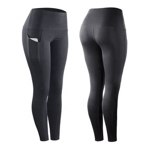 Leggings de yoga pour femmes, taille mi-haute, unis, effet ventre plat, motif nid d'abeille froncé, anti-cellulite, écologiques, longueur genou, pour l'entraînement - Product Image 6