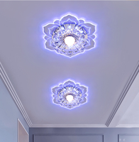 Plafonniers Créatifs Lampes d'Allée Design Décoratif Fleurs de Salon Luminaires Acryliques Modernes Lumière d'Entrée de Couloir pour la Maison
