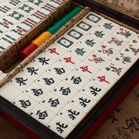 Coffret de Mahjong Rétro CJH Style Antique Motif Dragon – Souvenir de Voyage Anglais, Petits Cadeaux Chinois Originaux