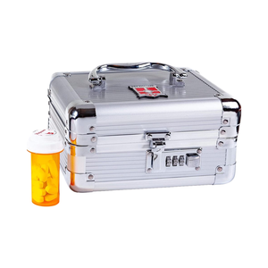 Custom Logo moda ABS impermeabile <span class=keywords><strong>medicina</strong></span> custodia con combinazione di serrature a 3 cifre codice di alta qualità argento forte - Product Image 2