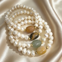 Bracelet en agate de jade Hetian, perle d'eau douce, bracelet élégant de style ethnique, bracelet féminin, bijoux de style national