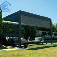 Pergola en aluminium haut de gamme Sweet Home, imperméable, avec toit à lamelles motorisées et commande intelligente pour cour de villa