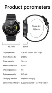 Nuevo Reloj Inteligente Deportivo para Hombre con Llamadas, Pantalla Táctil Completa, Multifuncional, Impermeable, para Fitness, Compatible con <span class=keywords><strong>Android</strong></span> e iOS, Estilo Casual y de Moda - Product Image 6