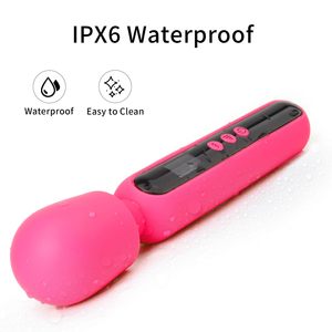 Dapat diisi ulang bisikan getar orgasme wanita getaran G Spot klitoris stimulasi kuat penggetar tongkat pemijat ukuran sedang untuk wanita - Product Image 6