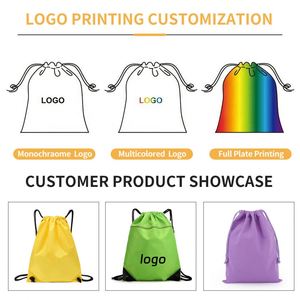 Bolsas Ecológicas Portátiles de Lona con Estampado de Dibujos Animados, Bolsas de Algodón y Lino con Cordón, Embalaje para Regalos, Bolsas Protectoras contra el Polvo con Logotipo Personalizado - Product Image 5