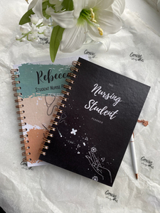 Benutzer definierte Lese journal Buchdruck Pflege Student Planer Geschenk für Krankens ch wester - Product Image 6