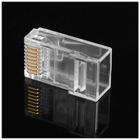 Connecteurs de câble Ethernet CableCreation, connecteurs à sertir UTP, prise réseau Cat6/Cat5e RJ45, lot de 50/100