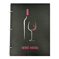 Protège-menu en cuir minimaliste, toucher doux, pochette pour catalogue de boissons avec logo personnalisé pour cafés et restaurants