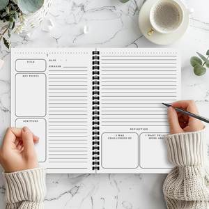 Cuaderno Bíblico Personalizable al por Mayor, A5, Encuadernado en Espiral, Diario de Notas de Iglesia, Oración Diaria, Accesorios Religiosos y Regalos de Fe - Product Image 3