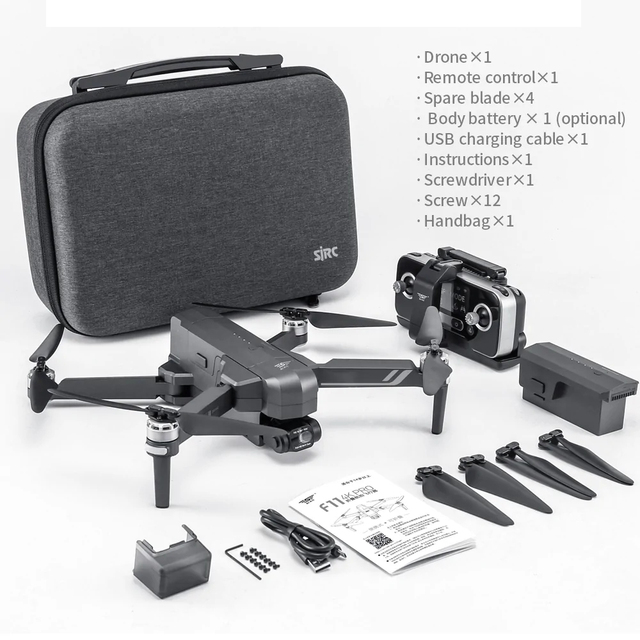 NEW SJRC Foldable Drone GPS RC Toys Quadcopter 5G Repeater WIFI Long Distance FPV 4K HD Camera 2-Axis EIS Gimbal F11S 4K PRO 3KM