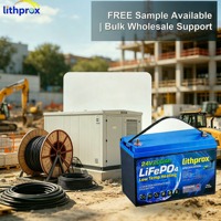 Batterie de chariot élévateur au phosphate de fer et de lithium 24V 200AH, batterie prismatique LFP, respectueuse de l'environnement, pour chariot à palettes électrique, IP67 CE RoHS