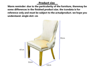 Chaise de salle à manger moderne capitonnée haut de gamme avec anneau de traction tête de lion, revêtement en velours gris, structure en acier inoxydable