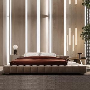 कारखाने प्रत्यक्ष बिक्री घर फर्नीचर सरल ऊपर-होल्स्टर्ड किंग आकार बिस्तर की लकड़ी रानी बिस्तर फ्रेम - Product Image 2