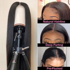 Perruque Lace Closure Wig 100% naturelle brésilienne — unice, perruque à Wave lisse, cheveux humains vierges crus, cuticules, sans traitement, nouvelle collection - Product Image 4