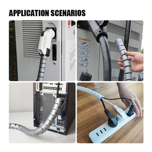 Fios para embrulhar fácil, gerenciamento de fios, espiral, cabo branco, cor espiral, para embrulho - Product Image 4