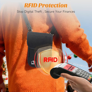 กระเป๋าใส่พาสปอร์ตแบบกันน้ำ ป้องกัน RFID สำหรับทุกเพศ พร้อมช่องใส่บัตรแบบซ่อน และสายสะพายปรับได้ - Product Image 6
