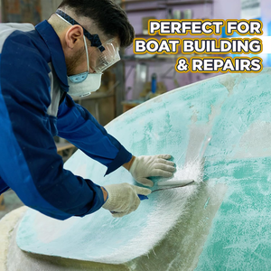 Tapis de fibre de verre E-Glass coupé 50 po x 30 pi, qualité marine 450 g/m², pour petits bateaux de pêche, haute résistance, revêtement en poudre <span class=keywords><strong>CSM</strong></span> - Product Image 2