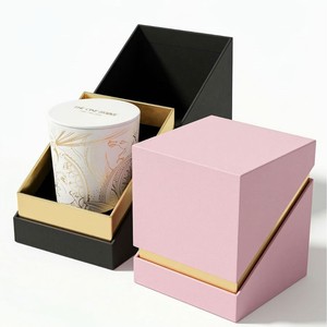 Rigid Hinged-Lid Magnetic Closure Custom Slant Opening Flip-Top Perfume & Aromatherapy <b>Candle</b> <b>Gift</b> Box with Matt Lamination - Product Image 4