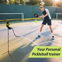 Machine de lancer automatique de balles de pickleball pour un joueur, entraîneur de swing, équipement d'entraînement de tennis pour enfants et débutants, capacité 12 balles