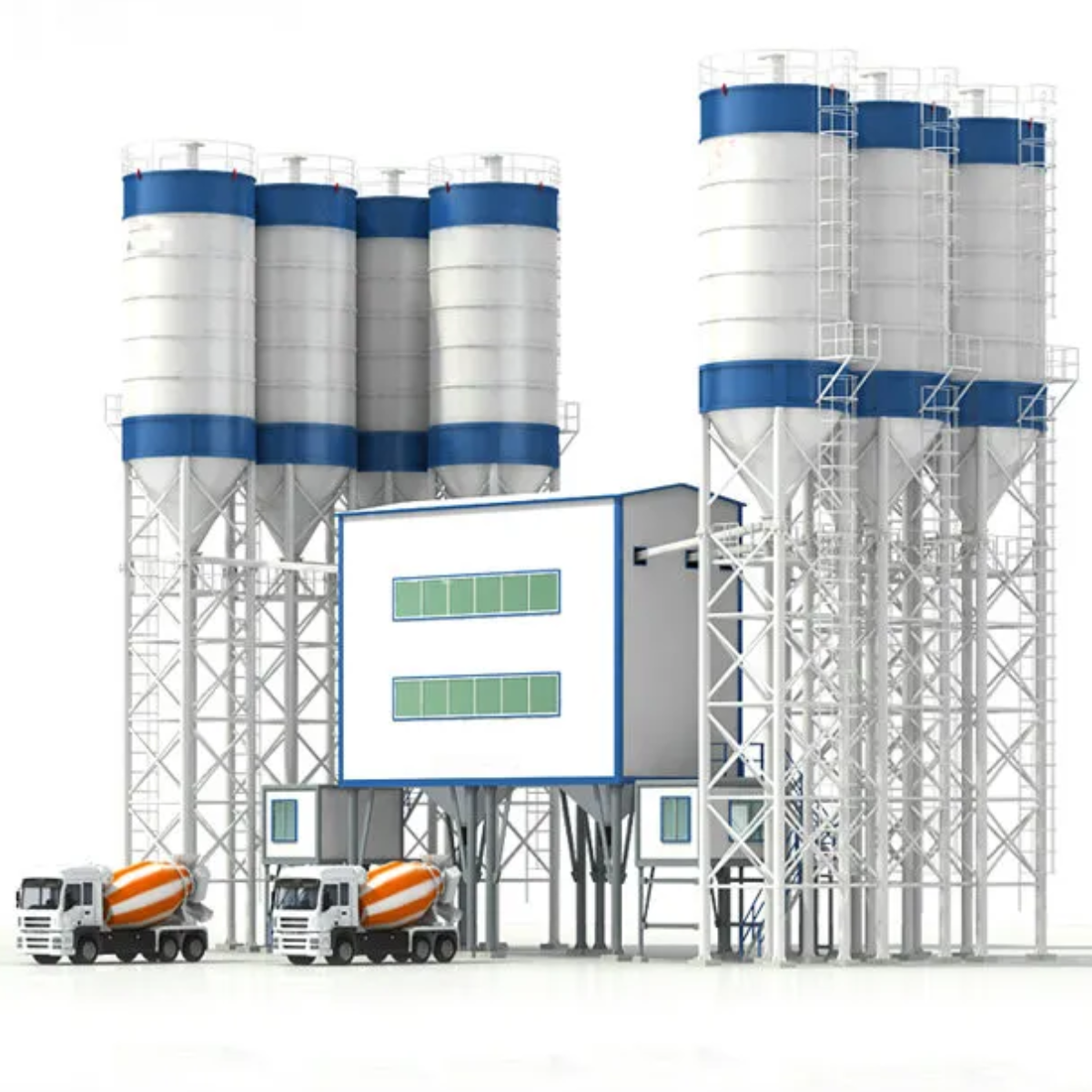 Multifunctional Concrete Mixing Plant for House Construction