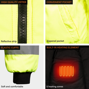 NEW <strong>Safety</strong> Smart Heat Reflective <strong>Jacket</strong> 5 Zone Heating 5V USB Construction Traffic WORK Heating Pad <strong>Jacket</strong> - Product Image 5
