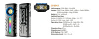 Lampe de travail LED COB portable 2700LM avec lumière latérale UV RGB, lampe torche étanche pour réparation automobile, camping, exploration