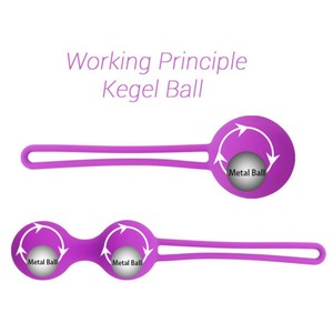 Juego de 3 Bolas de <span class=keywords><strong>Kegel</strong></span> - Entrenador de <span class=keywords><strong>Ejercicios</strong></span> para el Suelo Pélvico con Peso, Bolas de Silicona Médica con Núcleo de Acero para el Bienestar Femenino - Product Image 2