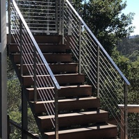 Câble métallique moderne 1/8 3/16 en acier inoxydable pour clôtures et balustrades élégantes