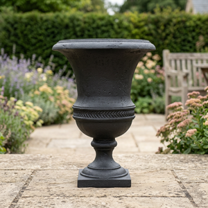 AK Pot de fleurs en aluminium coulé de sable en métal noir sobre en laiton pour la décoration intérieure - Product Image 3