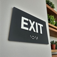 Signalétique en métal et acrylique personnalisée avec éclairage LED, résistante aux intempéries IP65, couleur personnalisable pour une utilisation en intérieur/extérieur