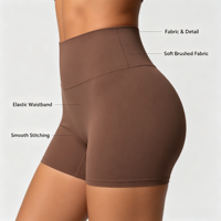 Shorts de yoga taille haute avec effet ventre plat |   Shorts de course et de fitness pour femmes sur mesure OEM ODM