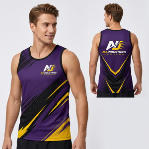 Sports Vest Men's Summer <b>Loose</b> Sleeveless Breathable Anti-UV Eco-Friendly Casual Fitness Sweat Running Basketball Quick <b>Tank</b> <b>Top</b> - Product Image 1